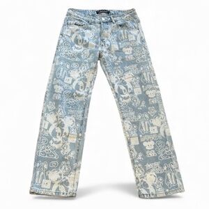 Lonely star size 26 jeans with graphic cartoons